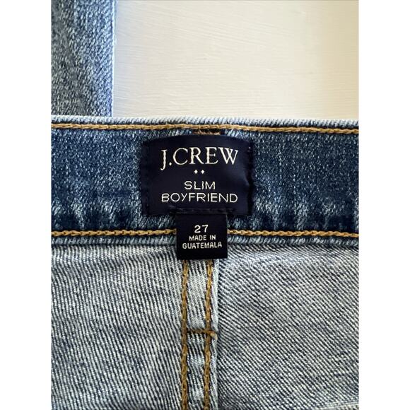 J. Crew Slim Boyfriend Mid-Rise Straight Jeans Medium Wash Denim Size 27 Stretch - Picture 5 of 12